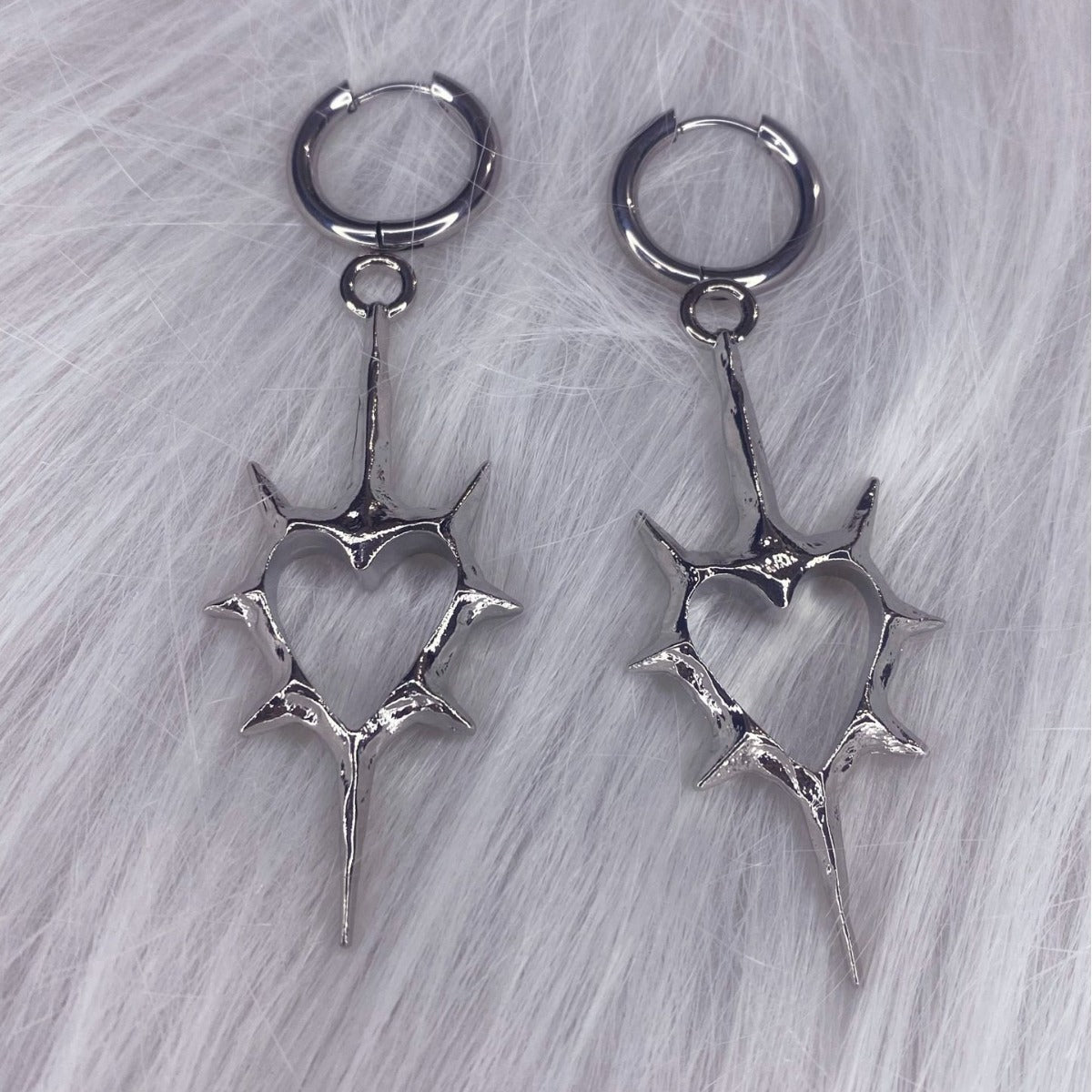 Spiked Heart Earrings