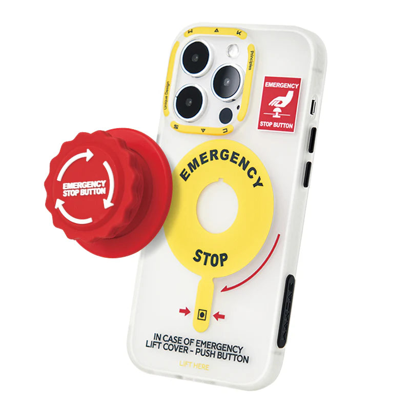 WAKCAS Emergency Switch Magnetic iPhone Magsafe Case (with optional pop socket)