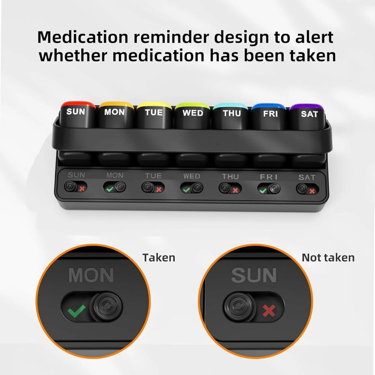 7-Day Detachable Daily Pill Organiser with Checkbox
