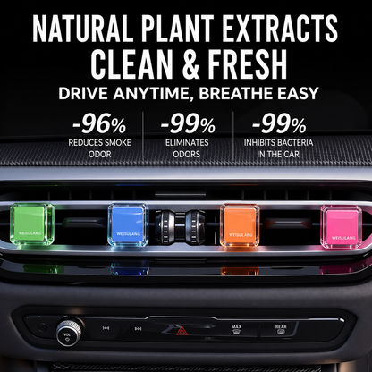 AeroCube™ Premium Car Air Freshener Vent Clip | Long Lasting 90+ Days | Luxury Perfume Fragrance | Natural Odour Eliminator | Stylish Crystal Cube Design | Car AC Vent Air Freshener