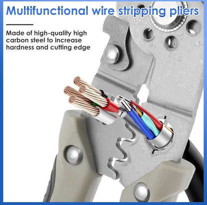 Multipurpose Wire Stripper & Cutter – Electrician Hand Tool for Cutting, Stripping, Crimping & Winding Wires-(Pack of 1)