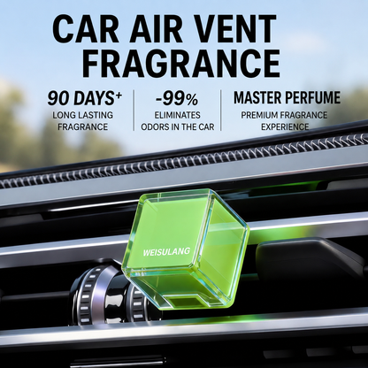 AeroCube™ Premium Car Air Freshener Vent Clip | Long Lasting 90+ Days | Luxury Perfume Fragrance | Natural Odour Eliminator | Stylish Crystal Cube Design | Car AC Vent Air Freshener