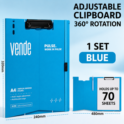 Adjustable A4 Clipboard 360 Degree Vertical and Horizontal Usage.