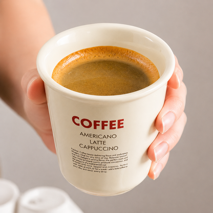 The Roasted Sip High Density Premium High Glaze Ceramic Coffee Cups