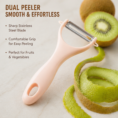 4 in 1 Stainless Steel Kitchen Knife, Scissors, Peeler and Cutting Board Set