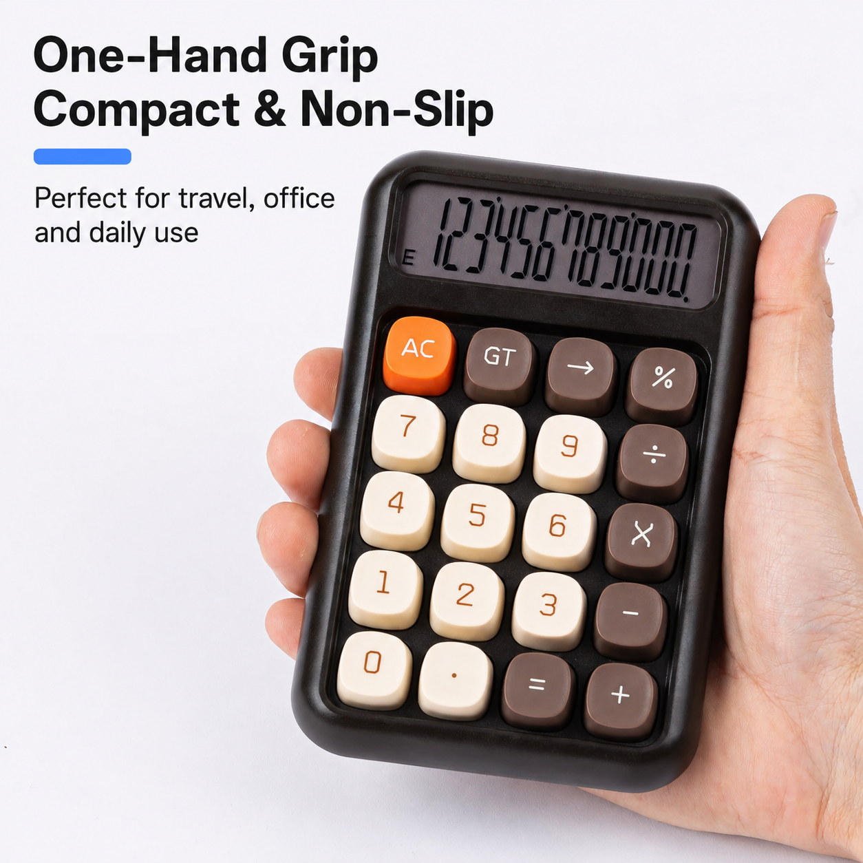 Retro Style minimalist Compact H9 Large LCD Screen 12 Digit Calculator Battery Powered