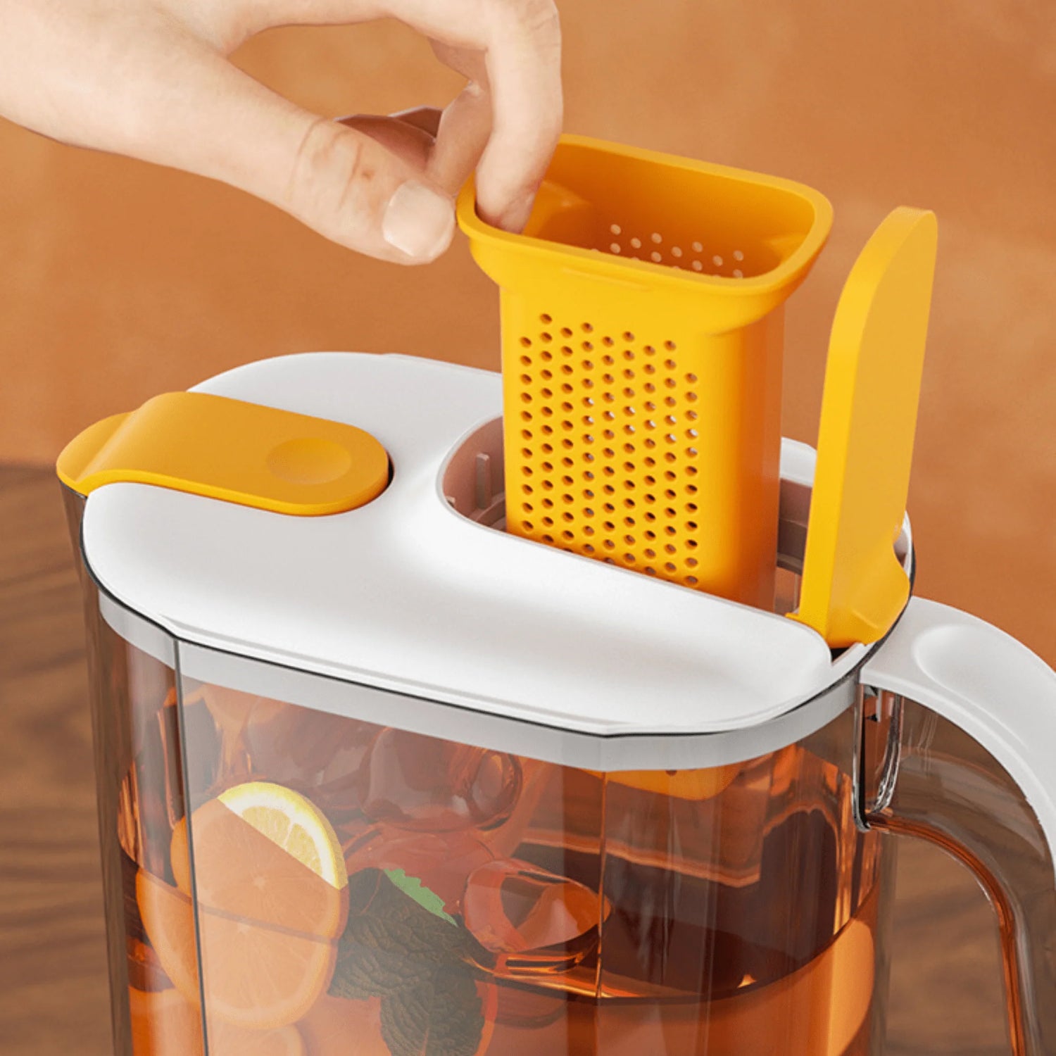Multi-Purpose Beverages Kettle (2.6L) Jar with Strainer and 400ml x 4 Cups