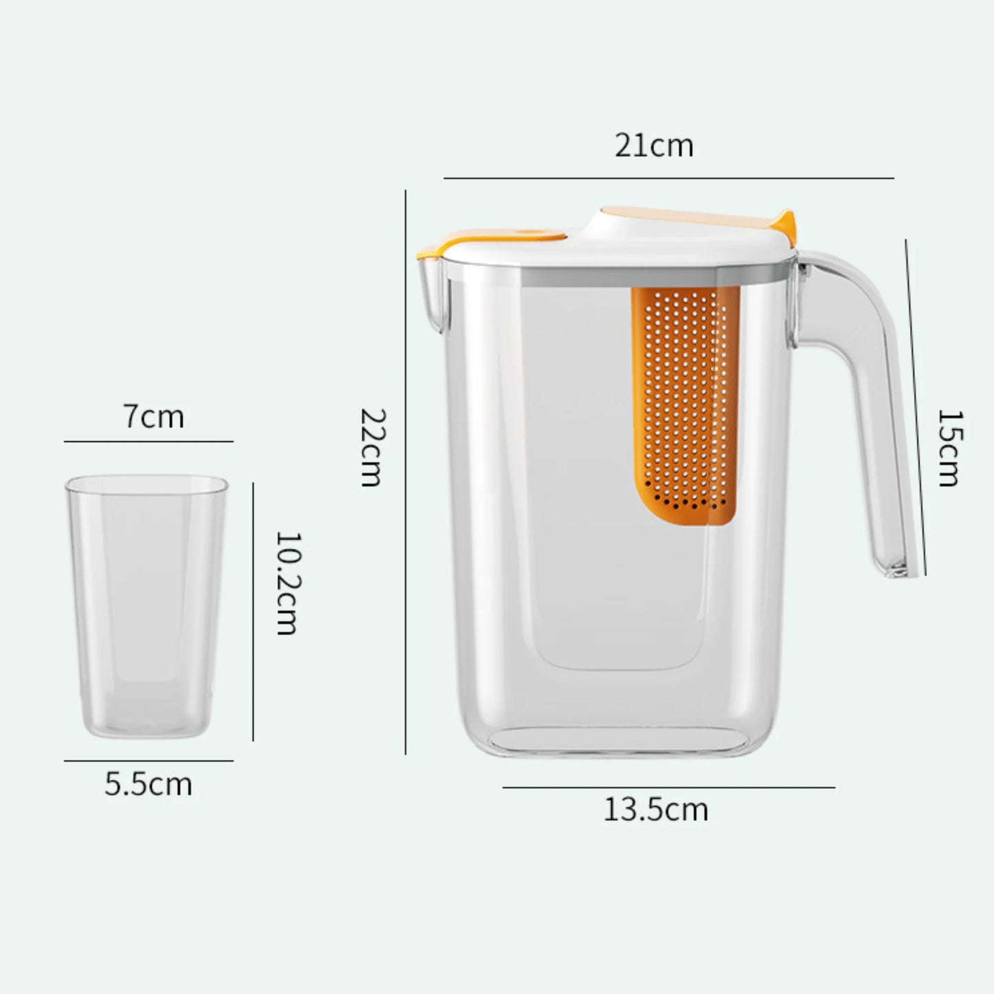 Multi-Purpose Beverages Kettle (2.6L) Jar with Strainer and 400ml x 4 Cups