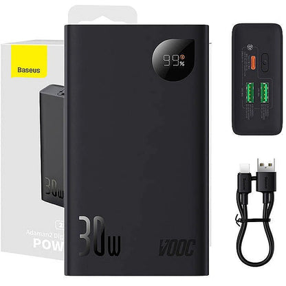 BASEUS Power Bank ADAMAN 2 30W 20000 mAh VOOC EDITION Fast Charging Power bank with USB to Type C 0.3M Cable