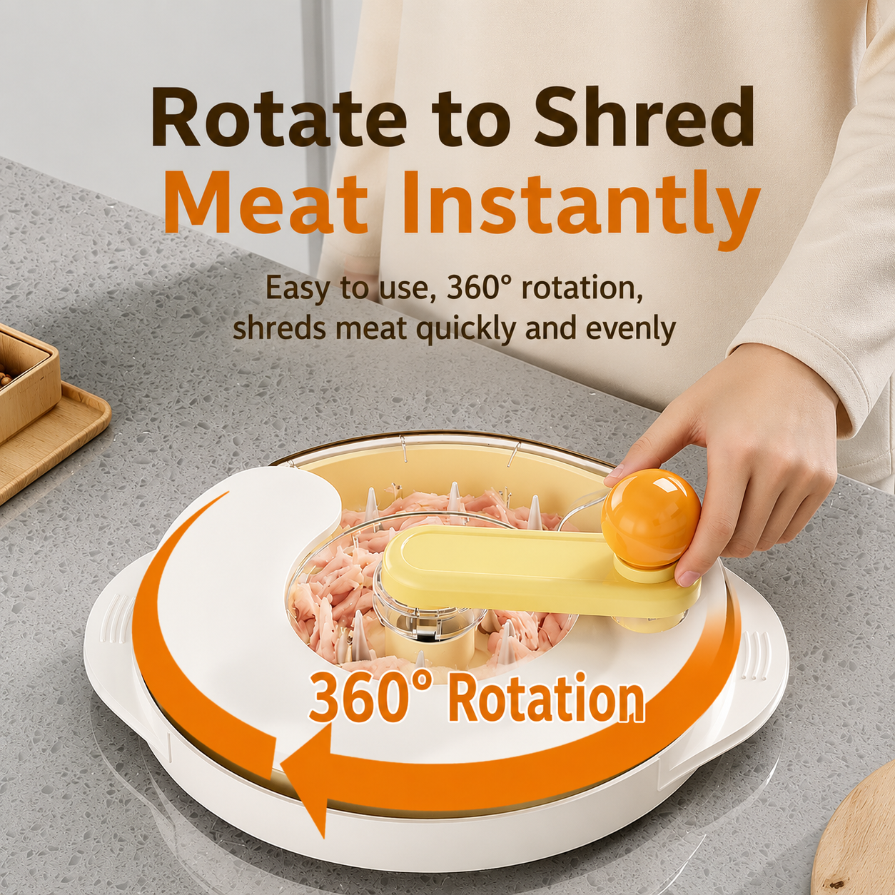 360 Rotation Degree Meat / Salad Shredder Strong build Quality Easy to wash