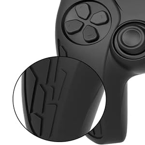 PS5 Silicone Cover Case for PS5 Controller, Anti Slip Protective Sleeve Skin Compatible for Play/Station 5 Controller (Black) Accessories
