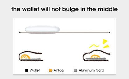 LAYLION Super Slim Aluminium  Card Wallet Insert for AirTag