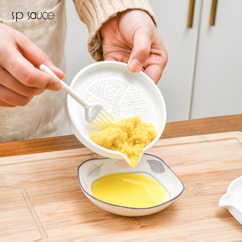 Multipurpose Ceramic Grater Plate with Brush