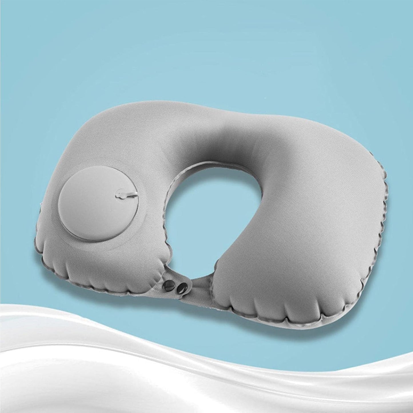 Self-Inflating U-Shaped Travel Neck Pillow