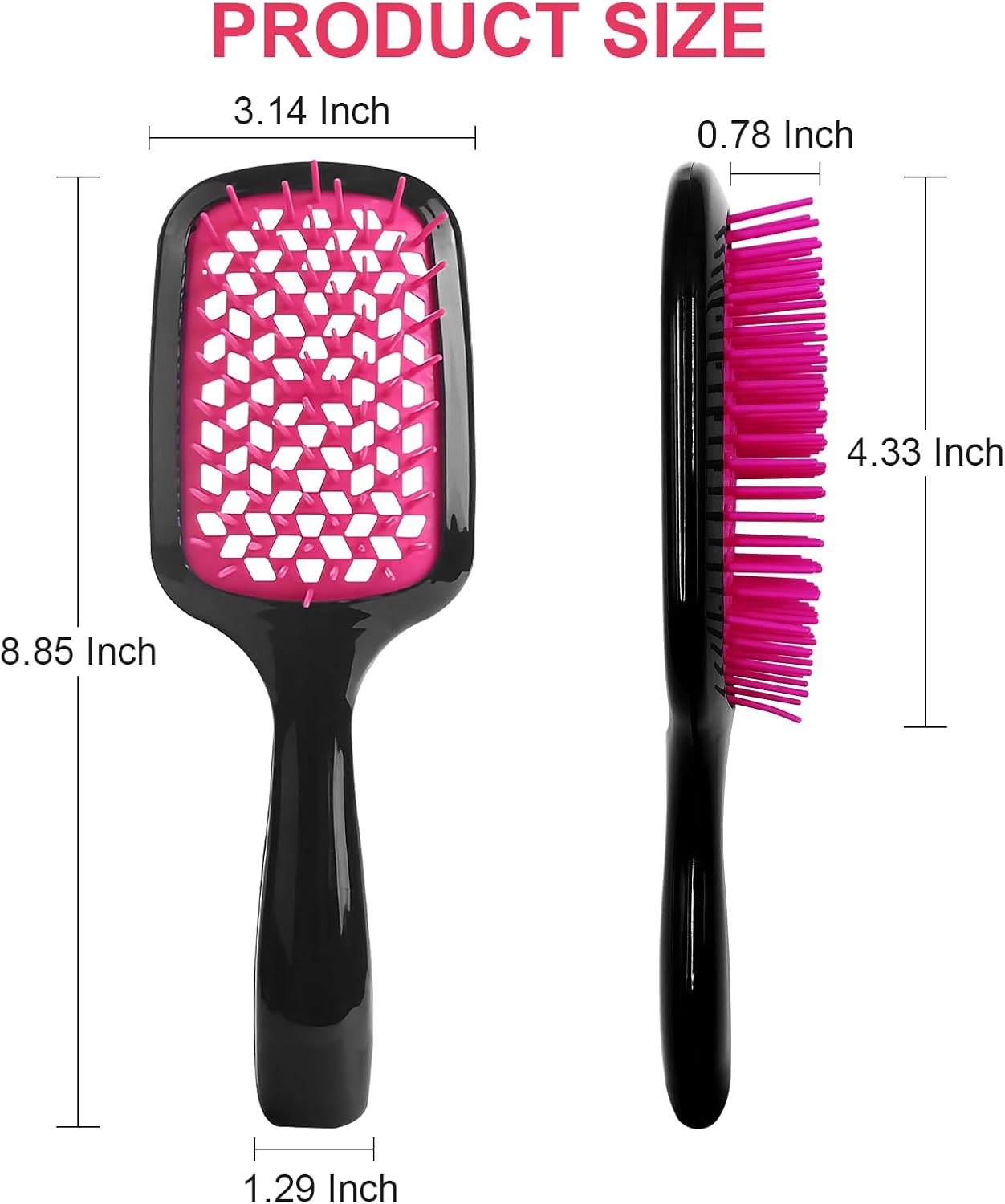 Italian Design Vented Detangle Hair Brush Super Brush Supports Hair Damage Reduction