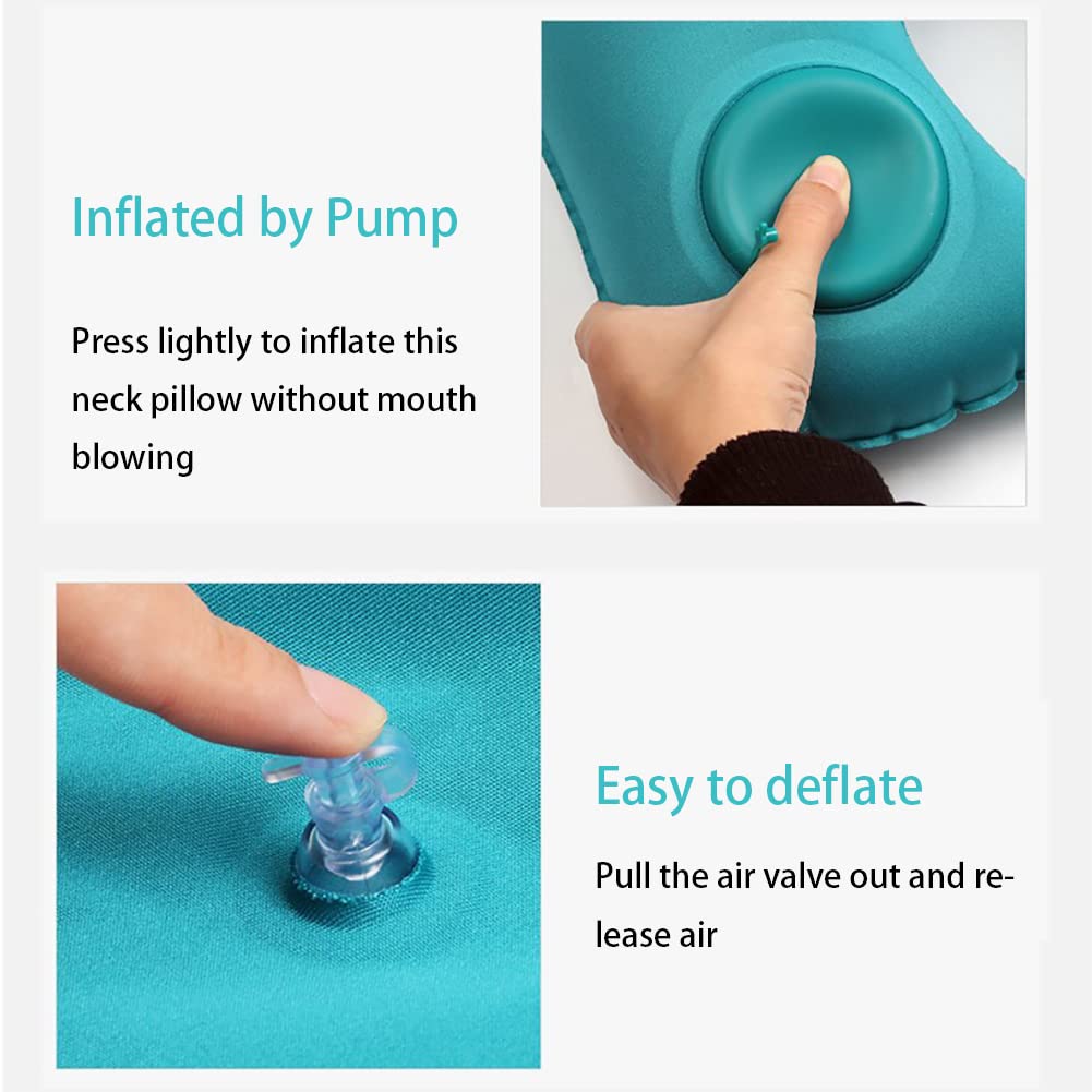 Self-Inflating U-Shaped Travel Neck Pillow