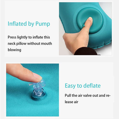 Self-Inflating U-Shaped Travel Neck Pillow