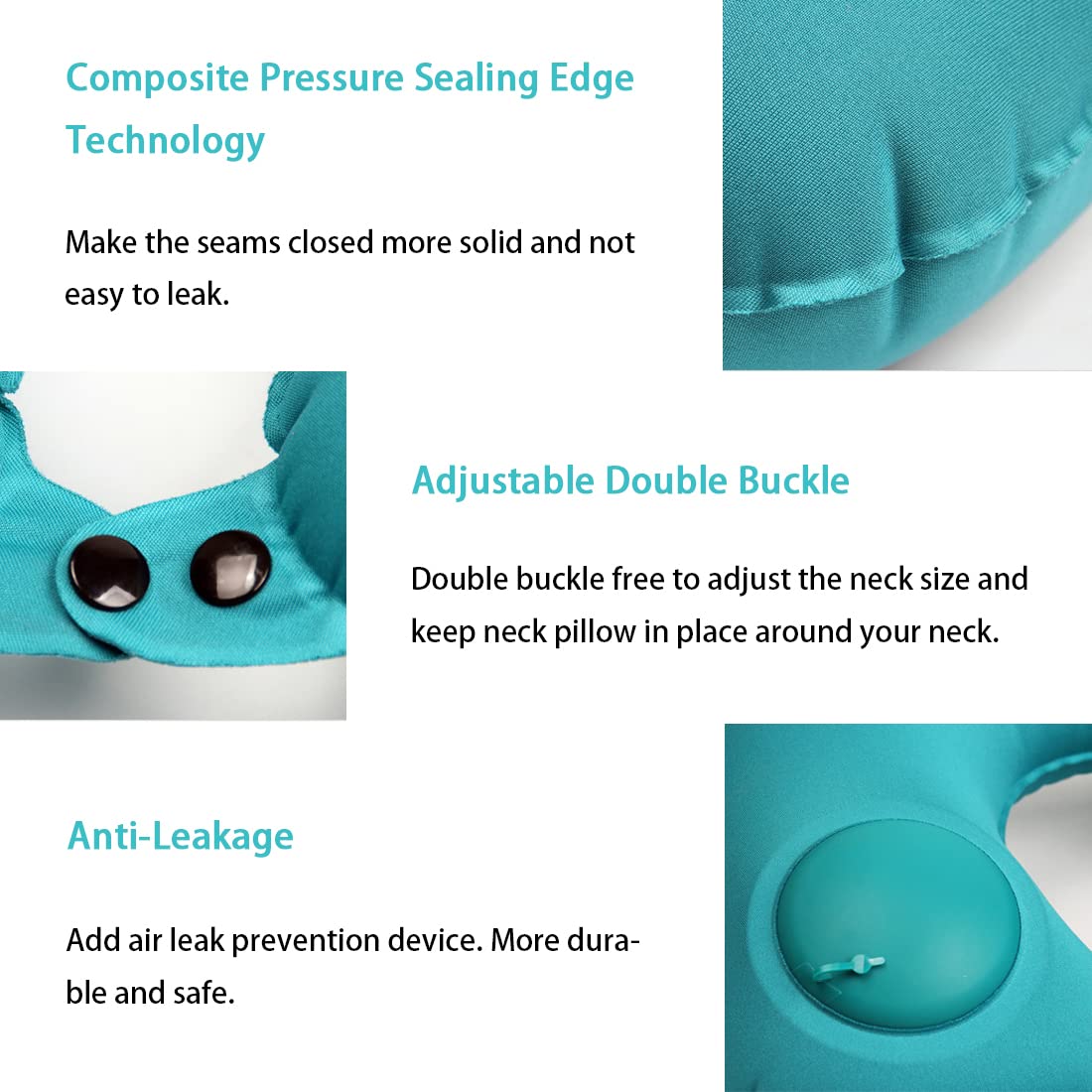 Self-Inflating U-Shaped Travel Neck Pillow