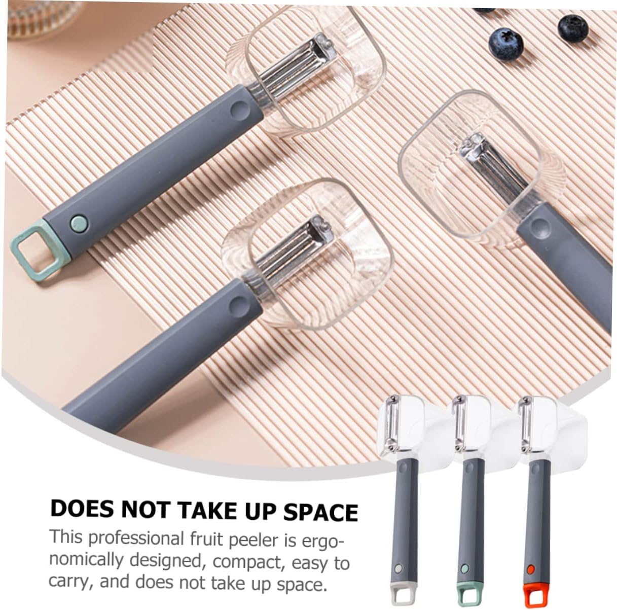 Veggie Peeler with Built-in Storage Cup for Easy Kitchen Use for Fruits and Vegetables