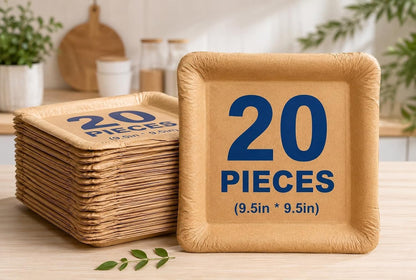 Peel Plate [1-Pack] 20 Servings Total, Peel-able Multi-Use Reusable Paper Plates 90% Less Waste for Home or On-The-Go Mealtime & Snacktime - Peelable Dinnerware (20 Peel Paper)