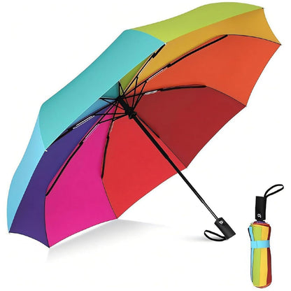 Auto Open & Close Foldable Rainbow Umbrella