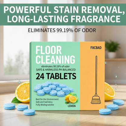 Floor Cleaning Tablets, PH Balanced Environment Safe, Biodegradable, Fresh Lemon Fragrance( Pack of 24 Tablets)