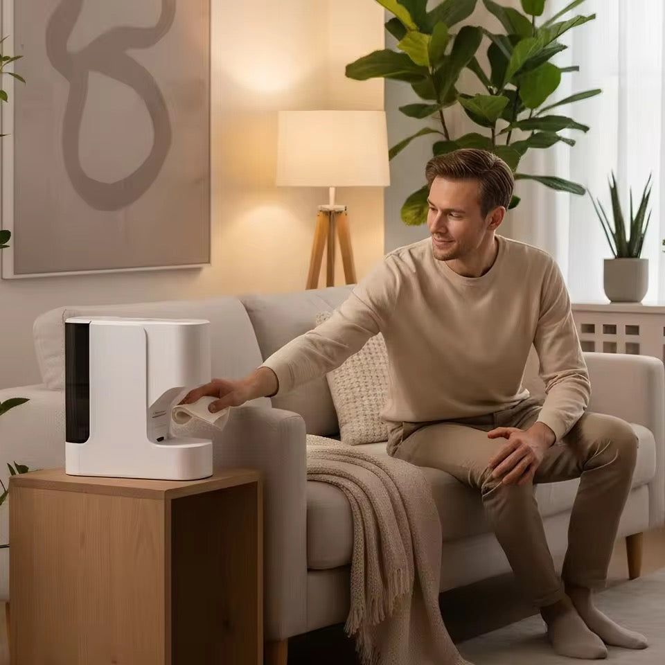 Automatic Warm Disposable Hand Towel Dispenser 5-Star Luxury Comfort At Home Warm Towels in Just 5 Seconds
Gentle, Steam-Softened for Better Skin