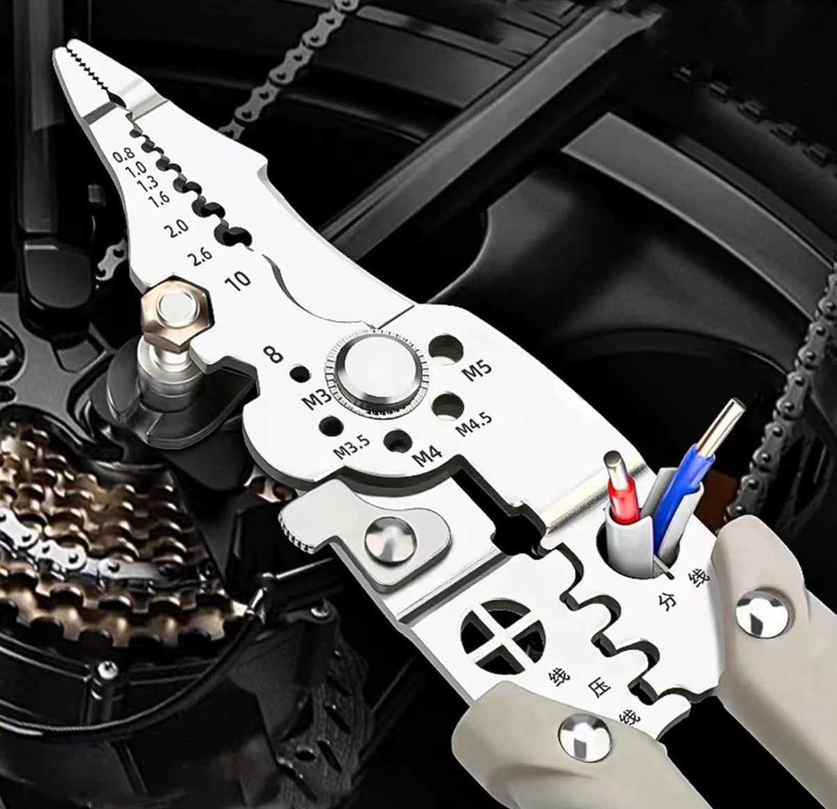 Multipurpose Wire Stripper & Cutter – Electrician Hand Tool for Cutting, Stripping, Crimping & Winding Wires-(Pack of 1)
