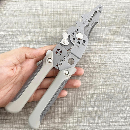 Multipurpose Wire Stripper & Cutter – Electrician Hand Tool for Cutting, Stripping, Crimping & Winding Wires-(Pack of 1)