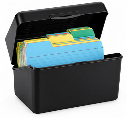 Index Card Storage Box with Index cards  Index Card Holder Notecard Box 1 Set 50 Index Cards Included