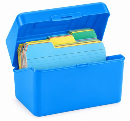 Index Card Storage Box with Index cards  Index Card Holder Notecard Box 1 Set 50 Index Cards Included