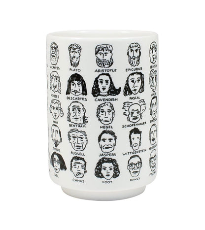 It's Hard to Get a Handle on Philosophy - Porcelain Tea Cup Featuring 60 Western Philosophers (ECO PACKAGE)