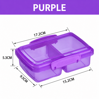 MealMate™  Duo Lock Divided Lunch Box Set with Secure Lock Lid | BPA-Free Reusable Food Storage Container for Office, School & Travel