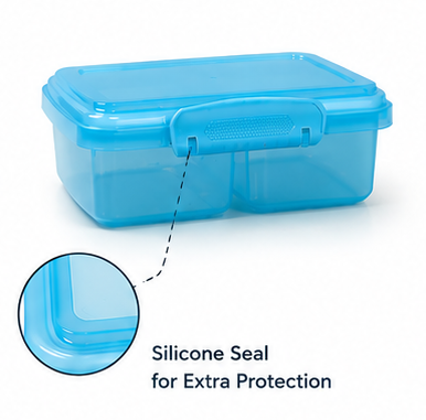 MealMate™  Duo Lock Divided Lunch Box Set with Secure Lock Lid | BPA-Free Reusable Food Storage Container for Office, School & Travel