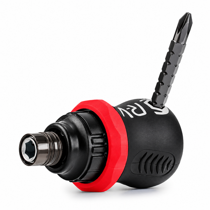 GripMate™ Mini Ratchet Screwdriver with Reversible Bit, Compact Ergonomic Handle & Quick-Release Magnetic Bit Holder for DIY, Home Repairs and Everyday Us