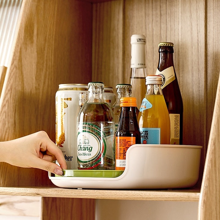 360° Rotating Open Kitchen Storage Tray for Bottles(Lazy Susan)