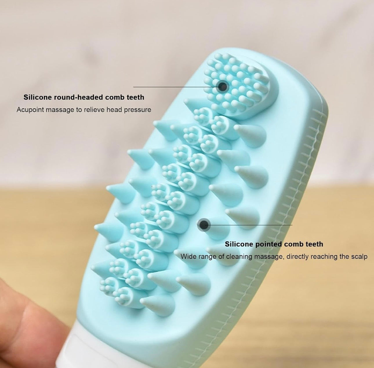 2 in 1 Silicone Travel Bottles with Built-in Scalp Scrubber 90ml (2 Pack)