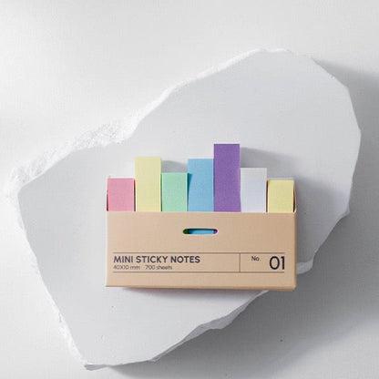 KINGJET Japanese Adhesive Memo Strips, (Pack of 1)40x10 mm Sticky Notes, 7 Colour Sticky Notes