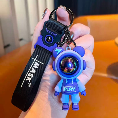 Funky Astronaut Keychain with Lanyard