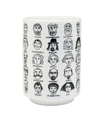 It's Hard to Get a Handle on Philosophy - Porcelain Tea Cup Featuring 60 Western Philosophers (ECO PACKAGE)