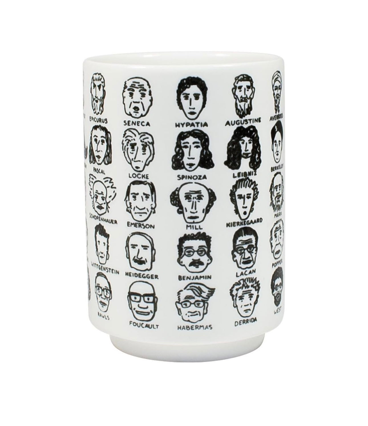 It's Hard to Get a Handle on Philosophy - Porcelain Tea Cup Featuring 60 Western Philosophers (ECO PACKAGE)