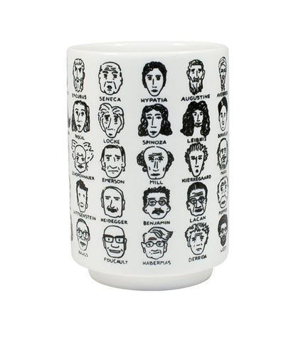 It's Hard to Get a Handle on Philosophy - Porcelain Tea Cup Featuring 60 Western Philosophers (ECO PACKAGE)