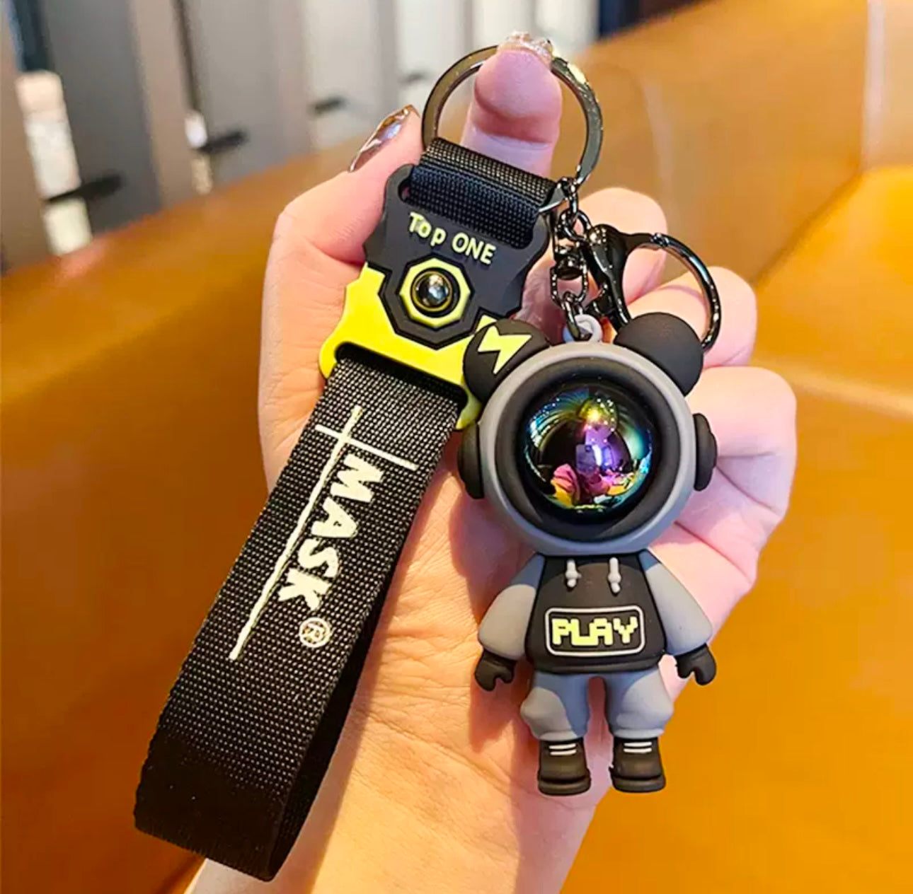 Funky Astronaut Keychain with Lanyard