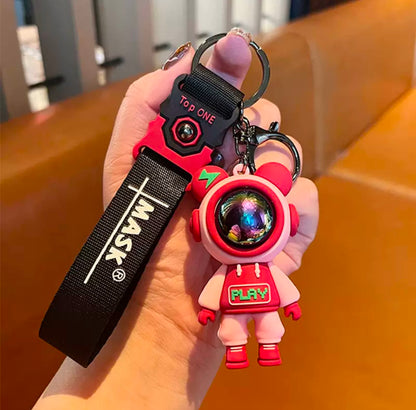 Funky Astronaut Keychain with Lanyard
