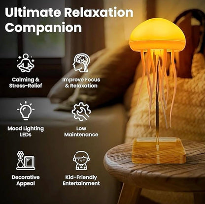 Aurora Jellyfish Mood-light lamp with Ambient Lighting Sound responsive with built in Rechargeable battery.