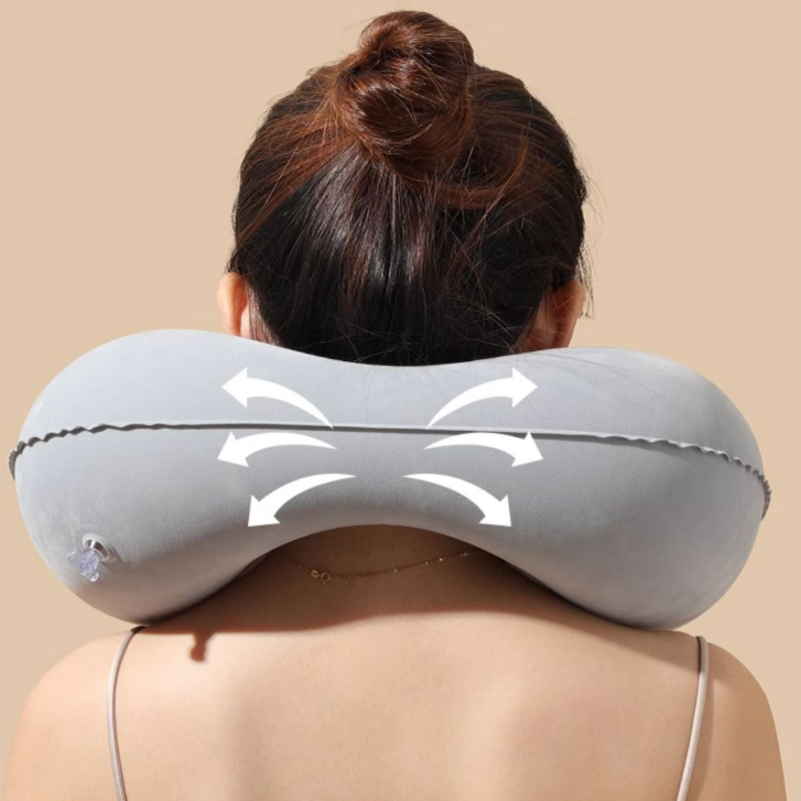 Self-Inflating U-Shaped Travel Neck Pillow