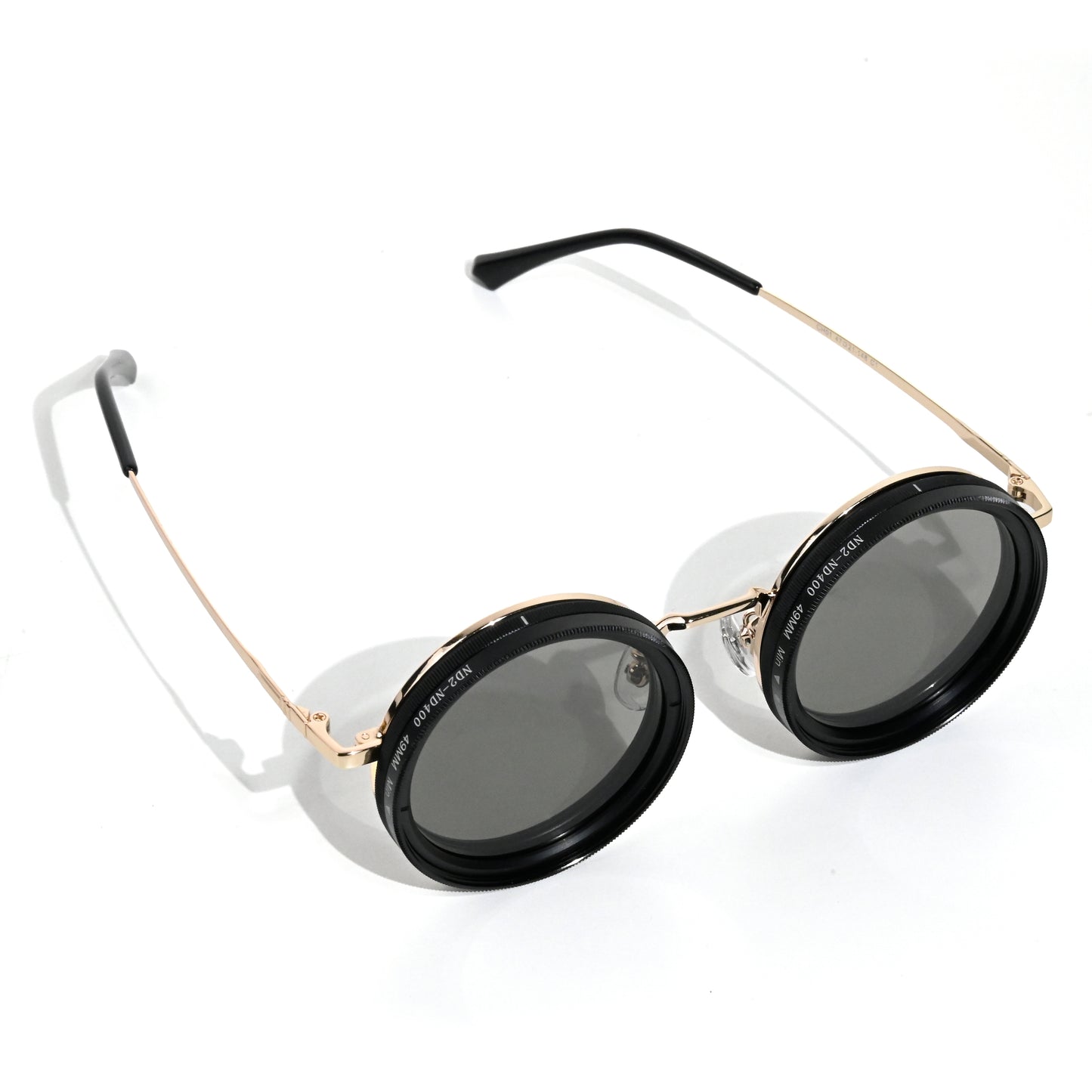Eclipse Series Unisex Neutral Density Filter Adjustable Tint Sunglasses - Gold