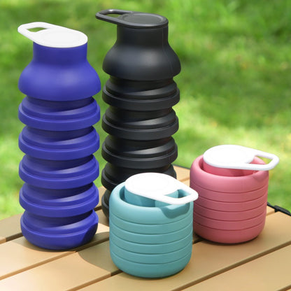Collapsible Silicone Water Bottle Leakproof, Lightweight for Travel Outdoor