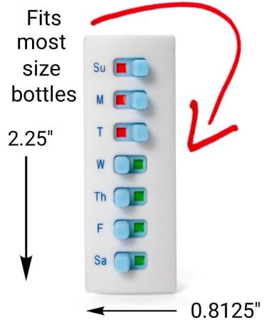 Take-n-Slide Medication Tracker and Reminder (2 Pack)