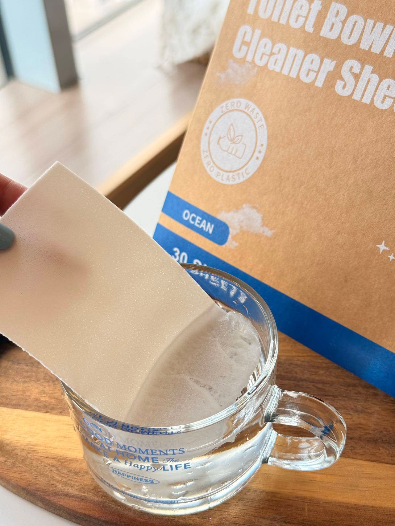 Dissolvable Toilet Bowl Cleaner Sheets (No Bottles, Easy Clean, Quick-Dissolving, Mess-Free, Septic-Safe Cleaning for Home & Office)